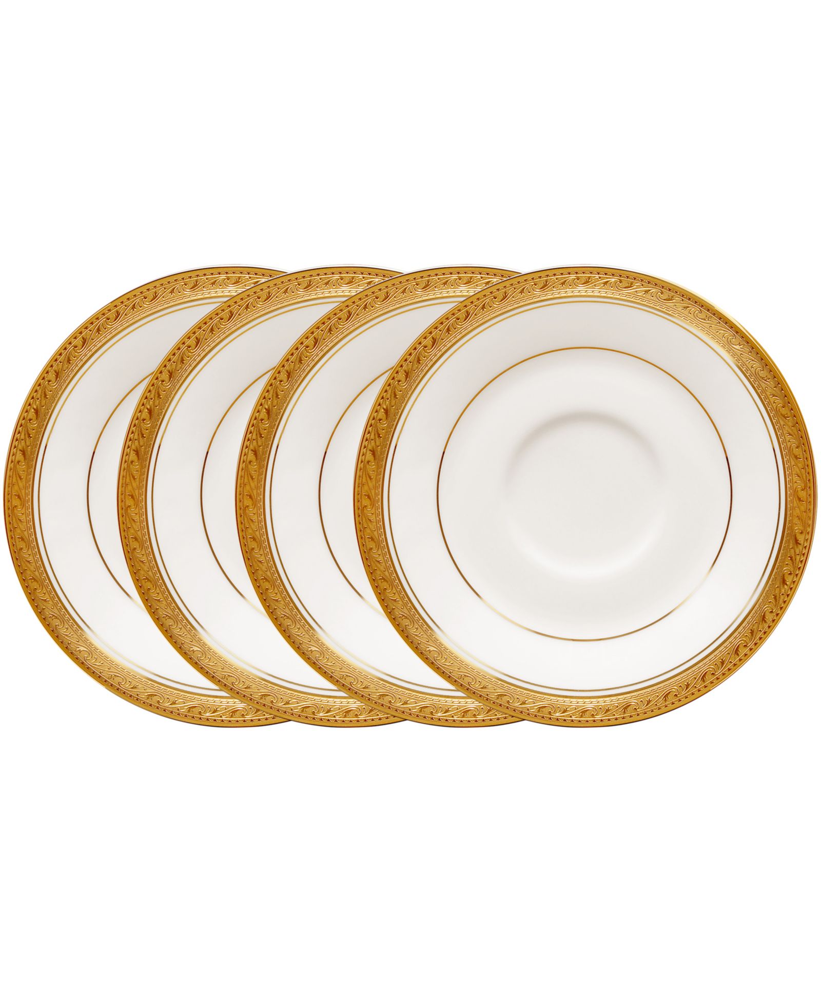 Noritake Набор из 4 блюдец Crestwood Gold