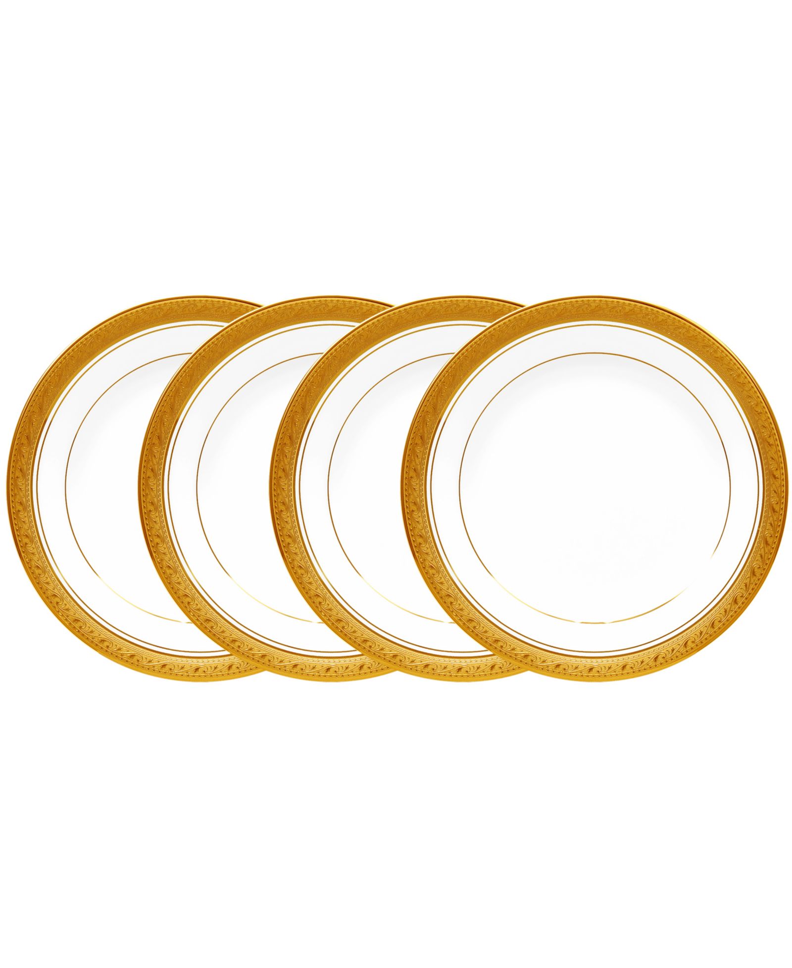 Noritake Crestwood золотой набор из 4 тарелок для хлеба и масла/закусок