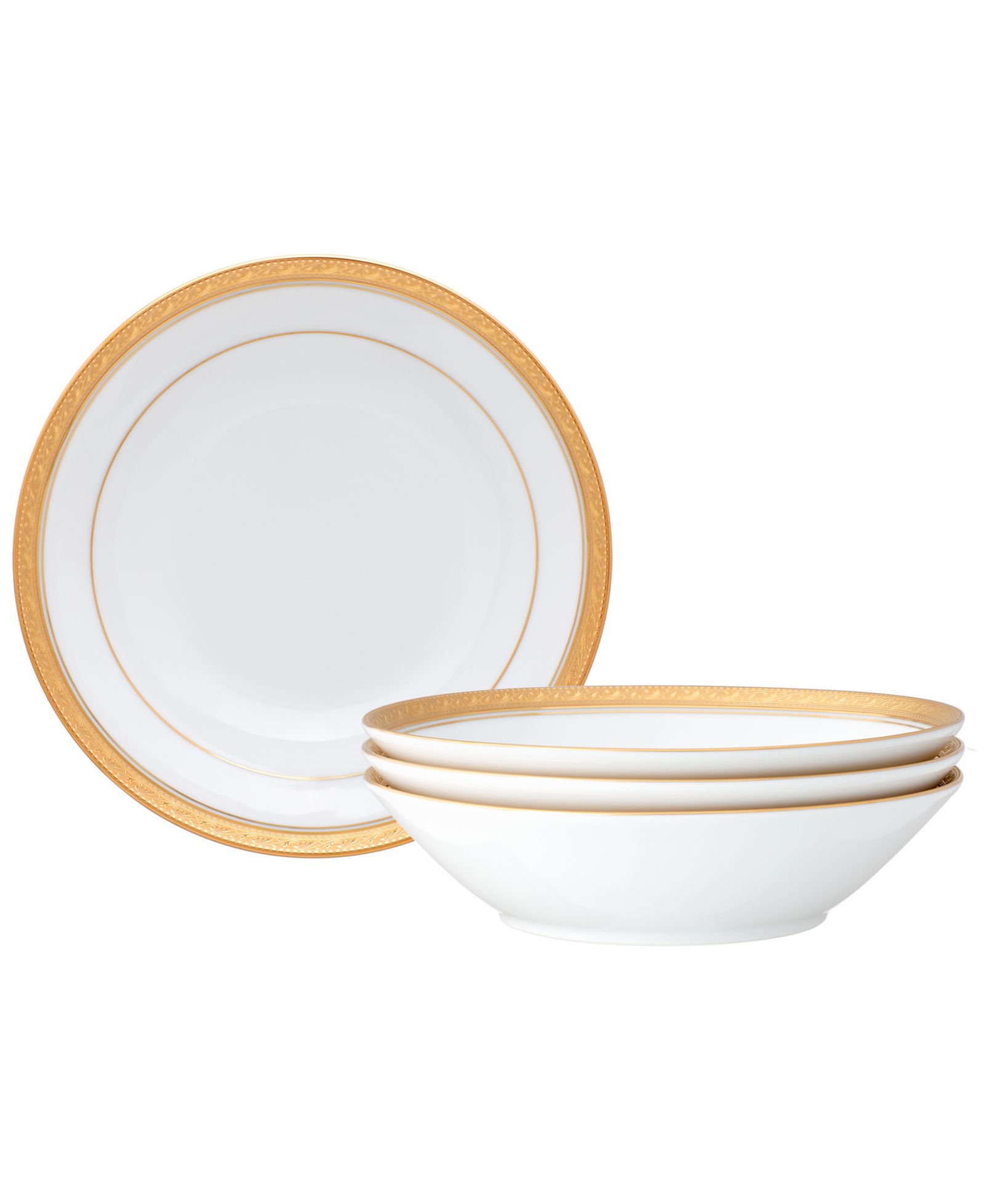 Набор из 4 суповых тарелок Noritake Crestwood Gold