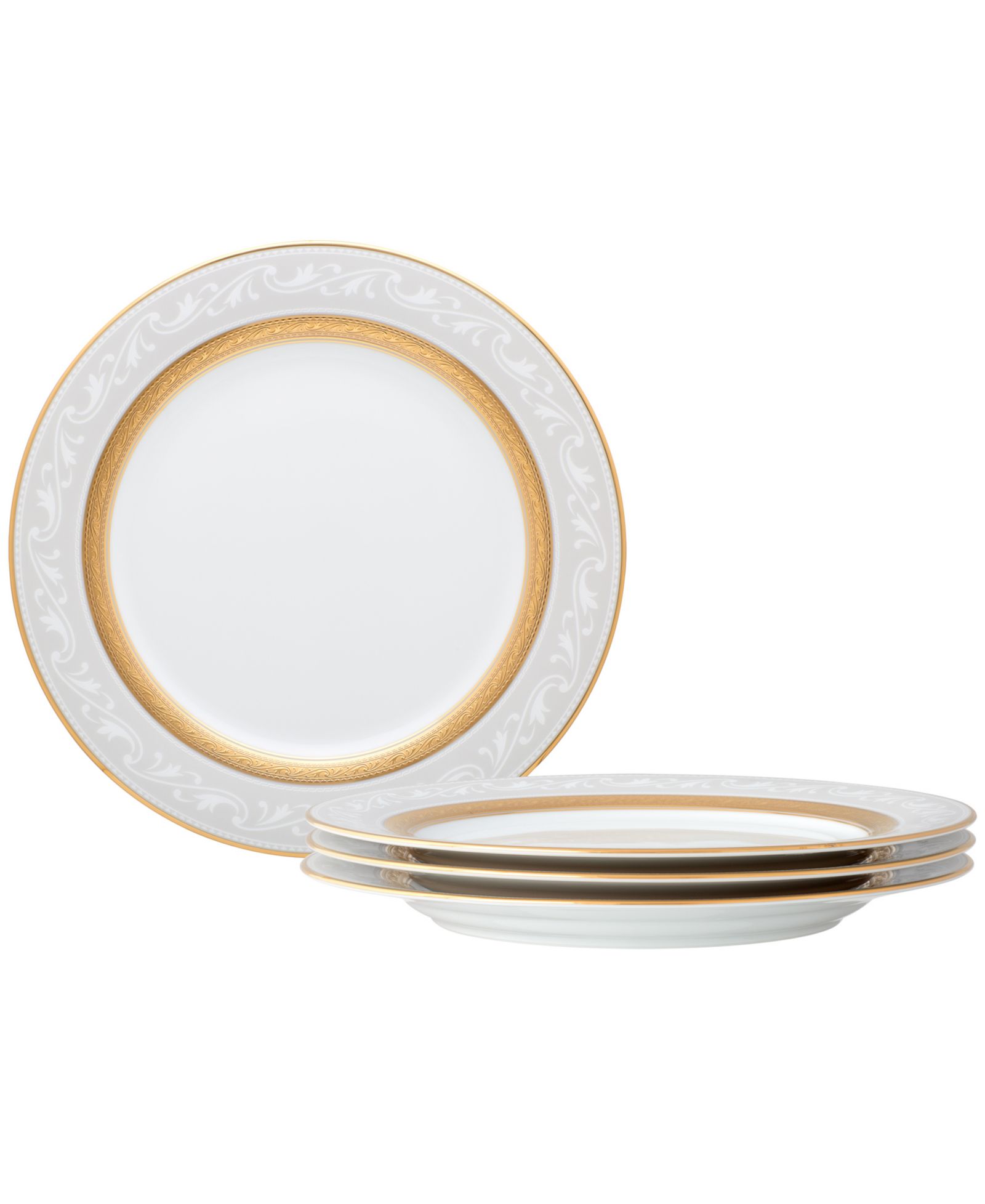 Noritake Набор из 4 акцентных тарелок Crestwood Gold
