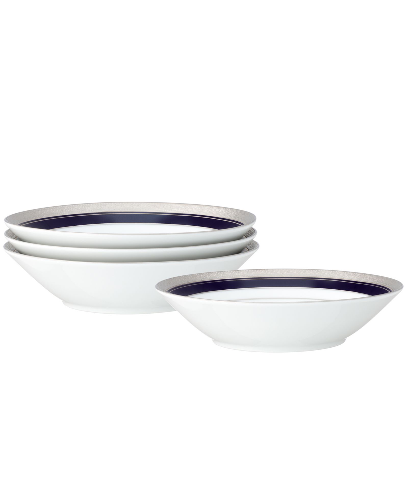 Суповая чаша Noritake Crestwood Cobalt Platinum, набор из 4 штук, 7.50", 12 oz.