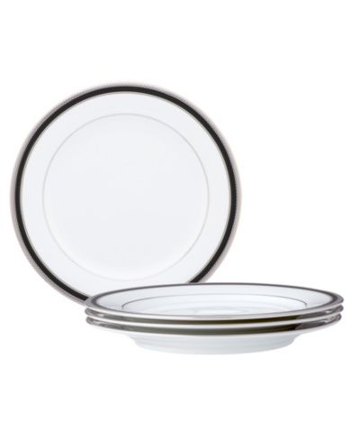 Noritake Austin Platinum Set of 4 Bread & Butter/Appetizer Plates, 6.25"