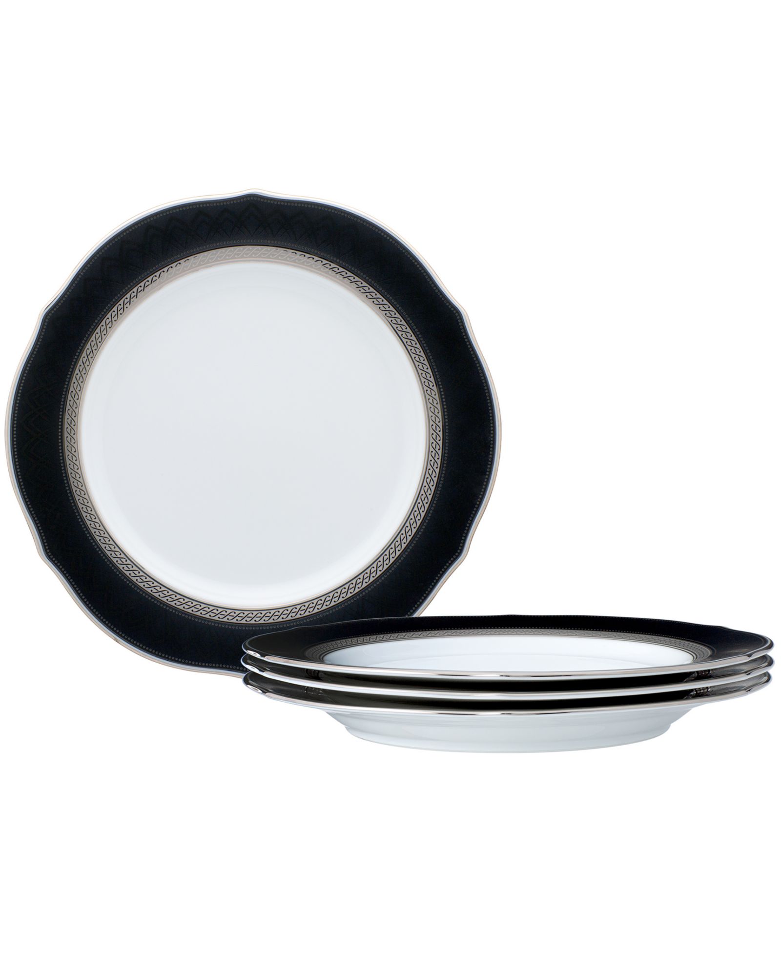 Набор сервировочных тарелок Noritake Austin Platinum, 4 шт., 9"
