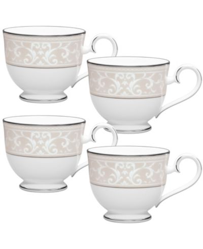 Noritake Montvale Platinum Set of 4 Cups, 7.75 oz.
