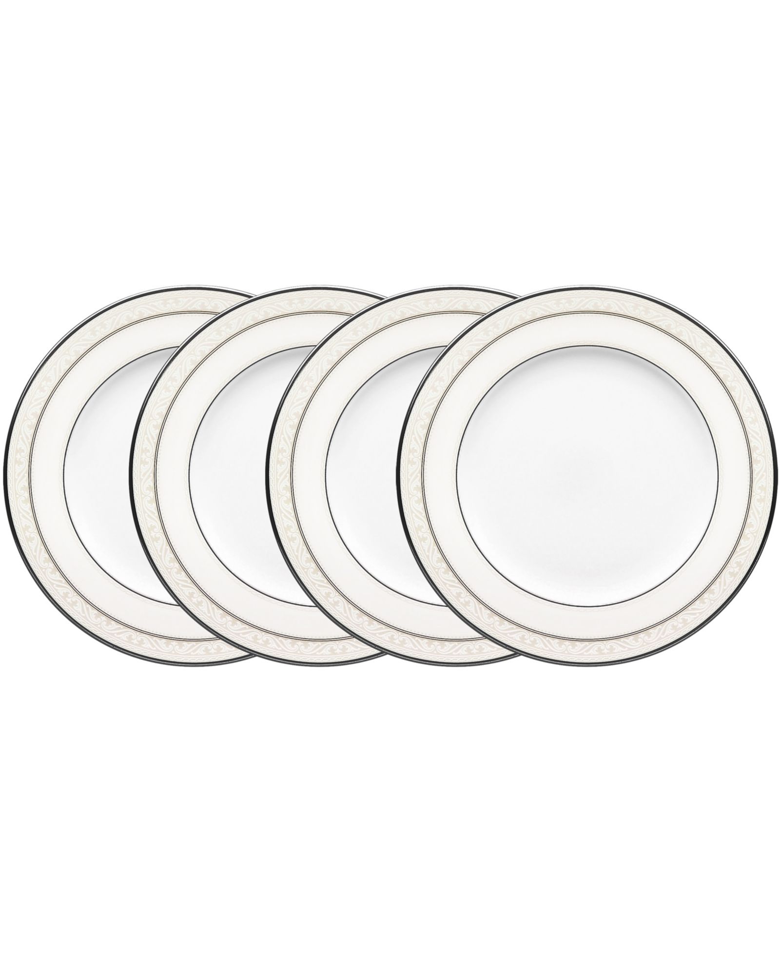 Набор из 4 тарелок Noritake Montvale Platinum для хлеба и масла/закусок, 6.50"