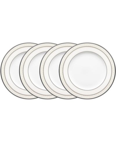 Набор из 4 тарелок Noritake Montvale Platinum для хлеба и масла/закусок, 6.50"