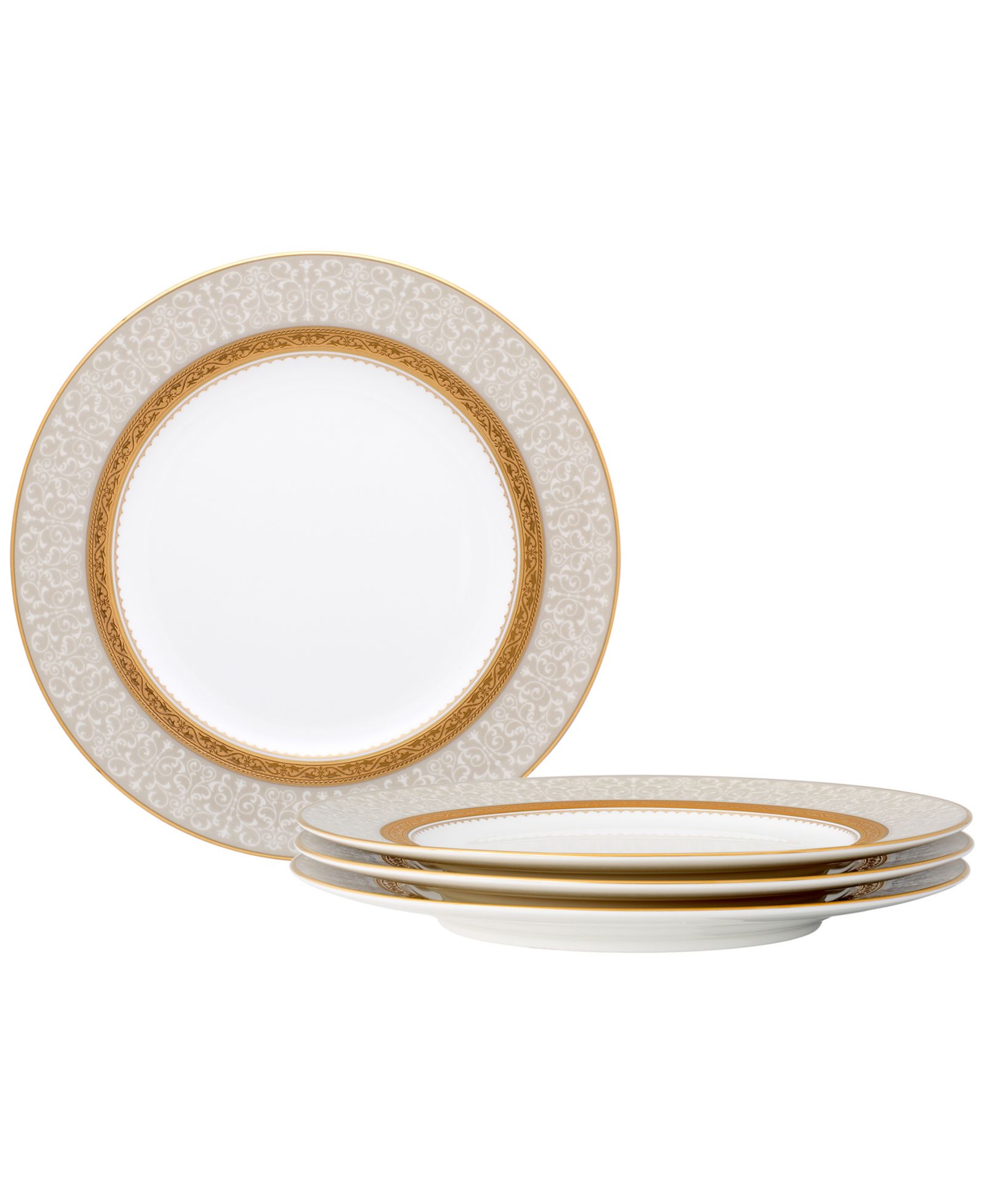 Набор из 4 сервировочных тарелок Noritake Odessa Gold