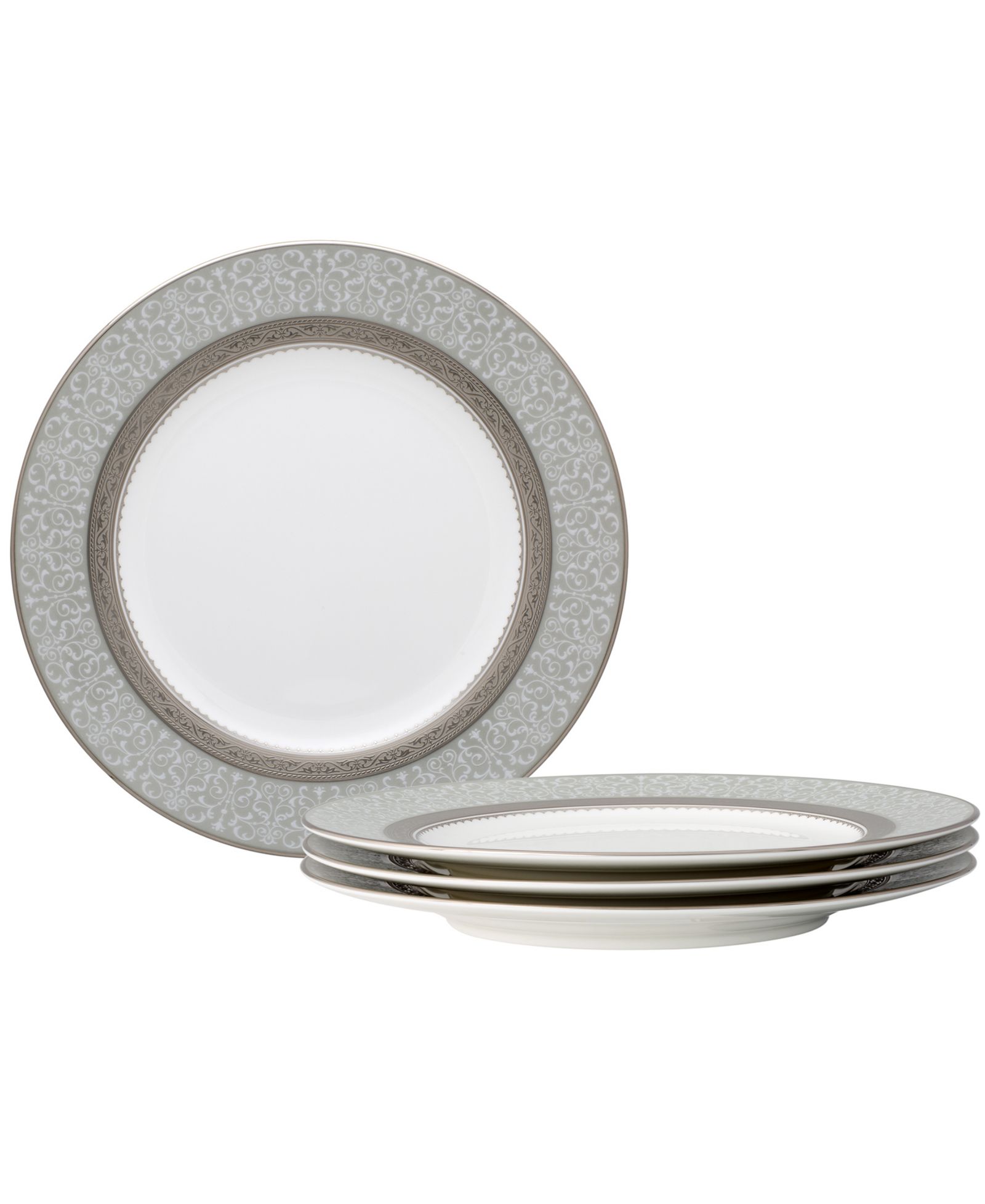 Набор из 4 сервировочных тарелок Noritake Odessa Platinum