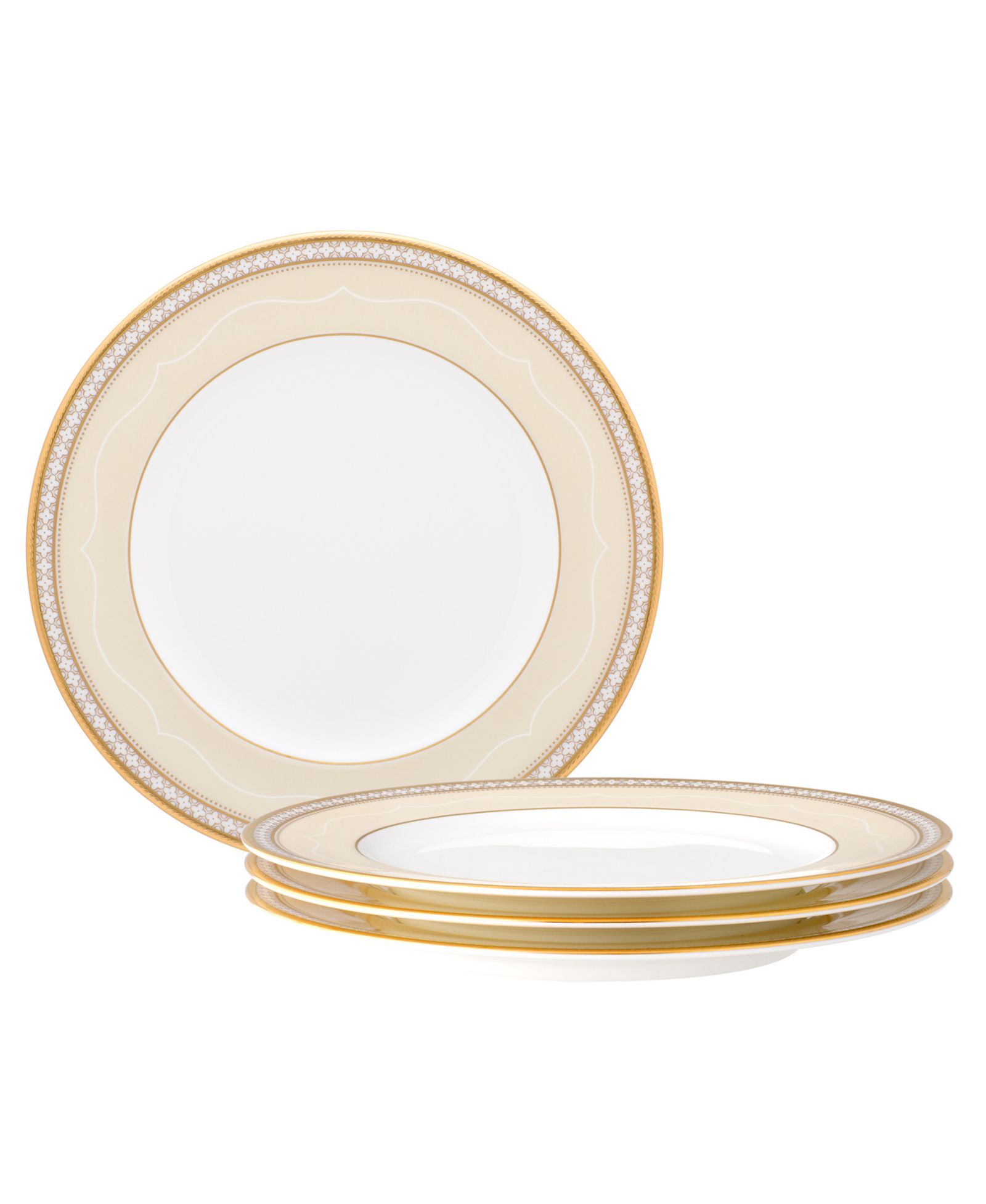 Noritake набор из 4 сервировочных тарелок Trefolio Gold 8.50"