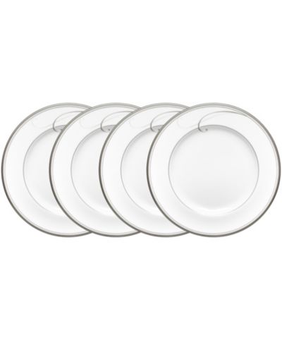 Noritake Platinum Wave Set of 4 Bread & Butter/Appetizer Plates, 6.75"