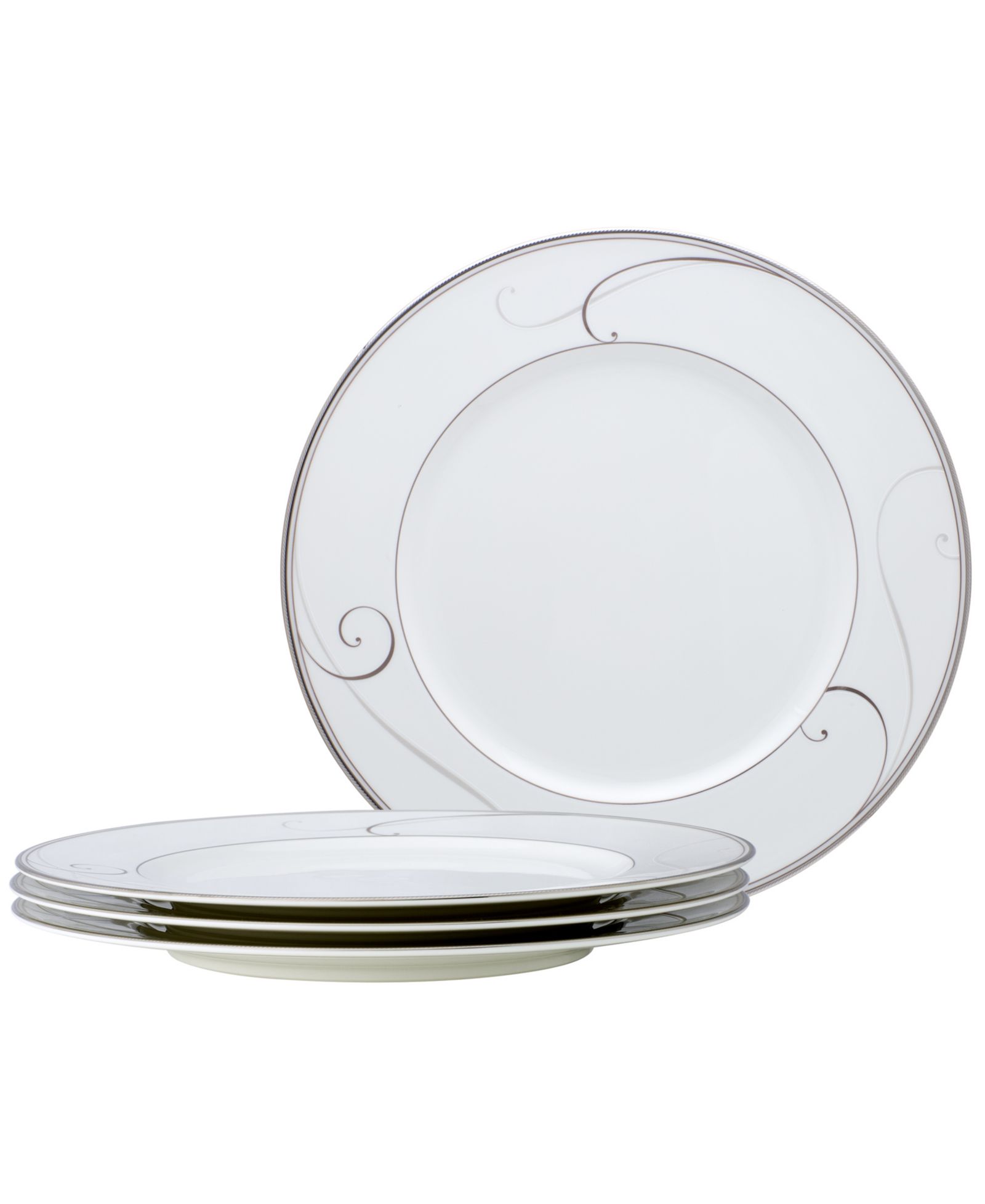 Noritake Platinum Wave набор из 4 обеденных тарелок, 11"