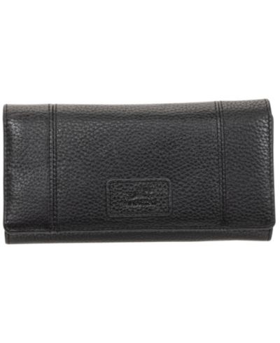 Mancini Женский трифолд кошелек Mancini Pebbled Collection RFID Secure Wing</div>