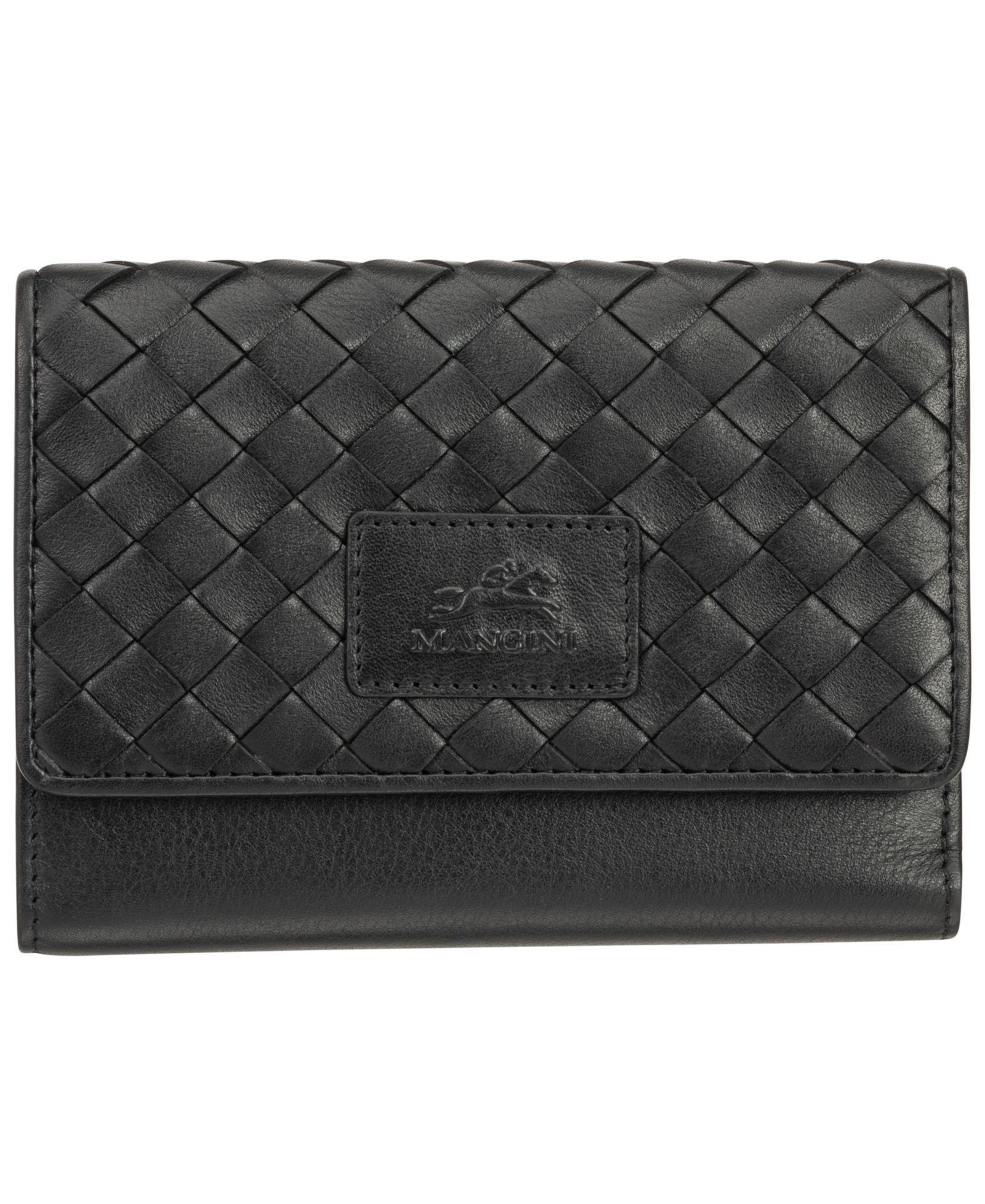 Женский мини-клатч Mancini Women's Basket Weave Collection RFID Secure