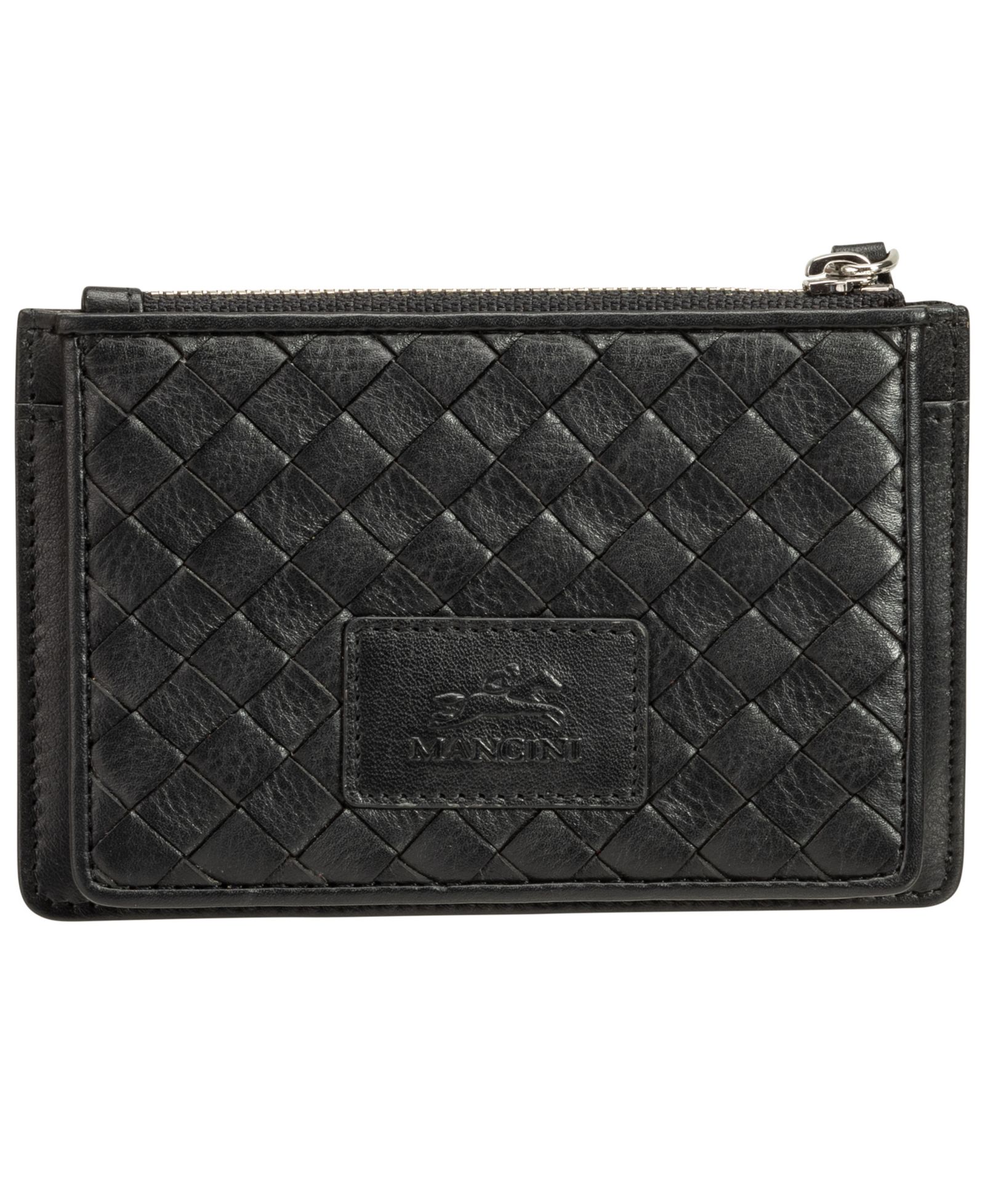 Mancini Женский кошелек RFID Secure Basket Weave с карманом для монет
