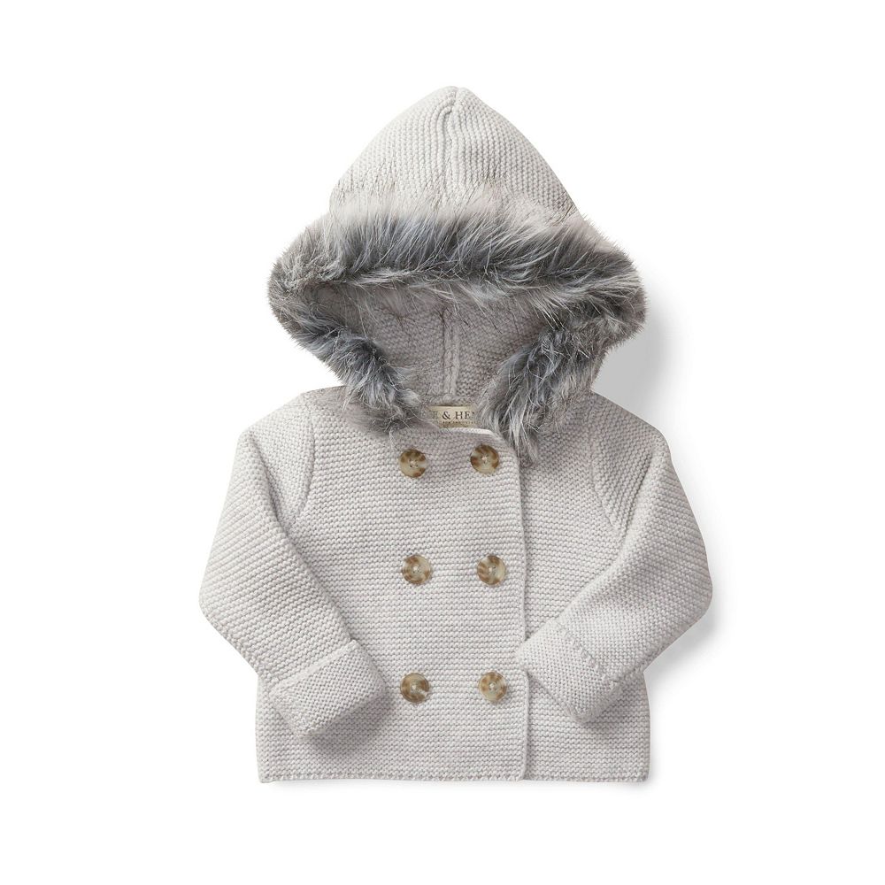 Детский джемпер Hope & Henry Long Sleeve Button Front Hooded