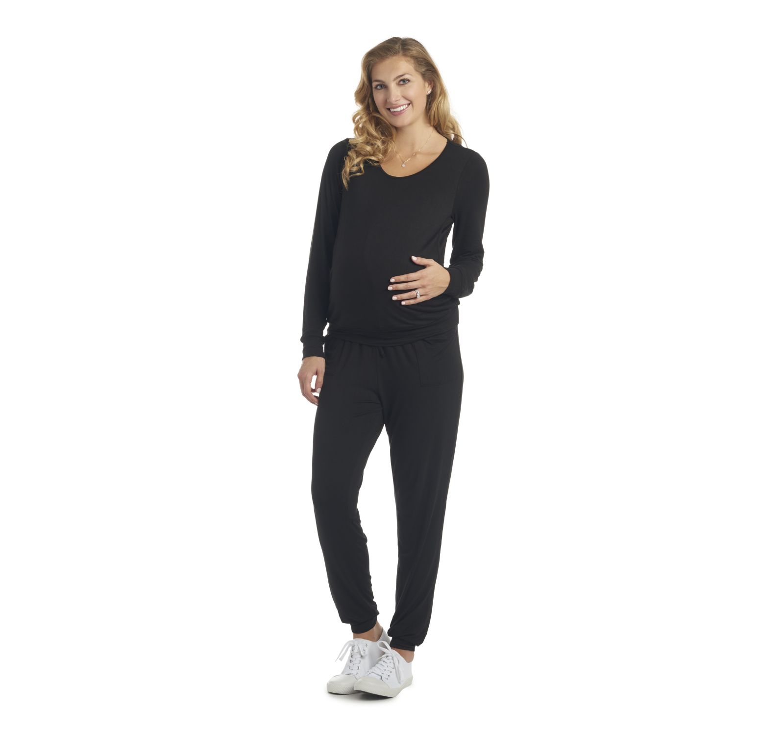 Everly Grey Maternity Whitney 2-Piece Maternity/Nursing Top & Pant Set
