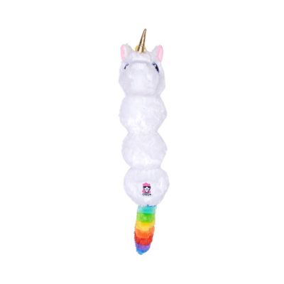 JoJo Modern Pets Colorful Unicorn Magical Creature Plush Dog Toy - with Squeaker & Crinkle Paper for Fun Play, Durable for Chewing