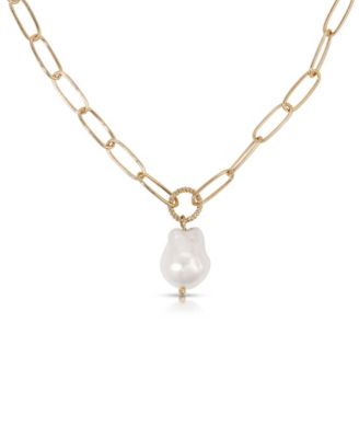 ETTIKA ожерелье с культивированным жемчугом и позолотой 18k