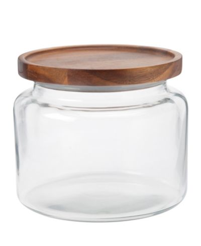 Anchor Hocking Стеклянная банка Montana с крышкой из акации, 64 oz.