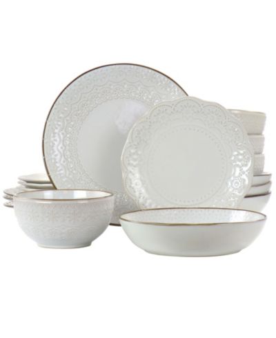 Elama Josefina 16 Pc. Dinnerware Set, Service for 4