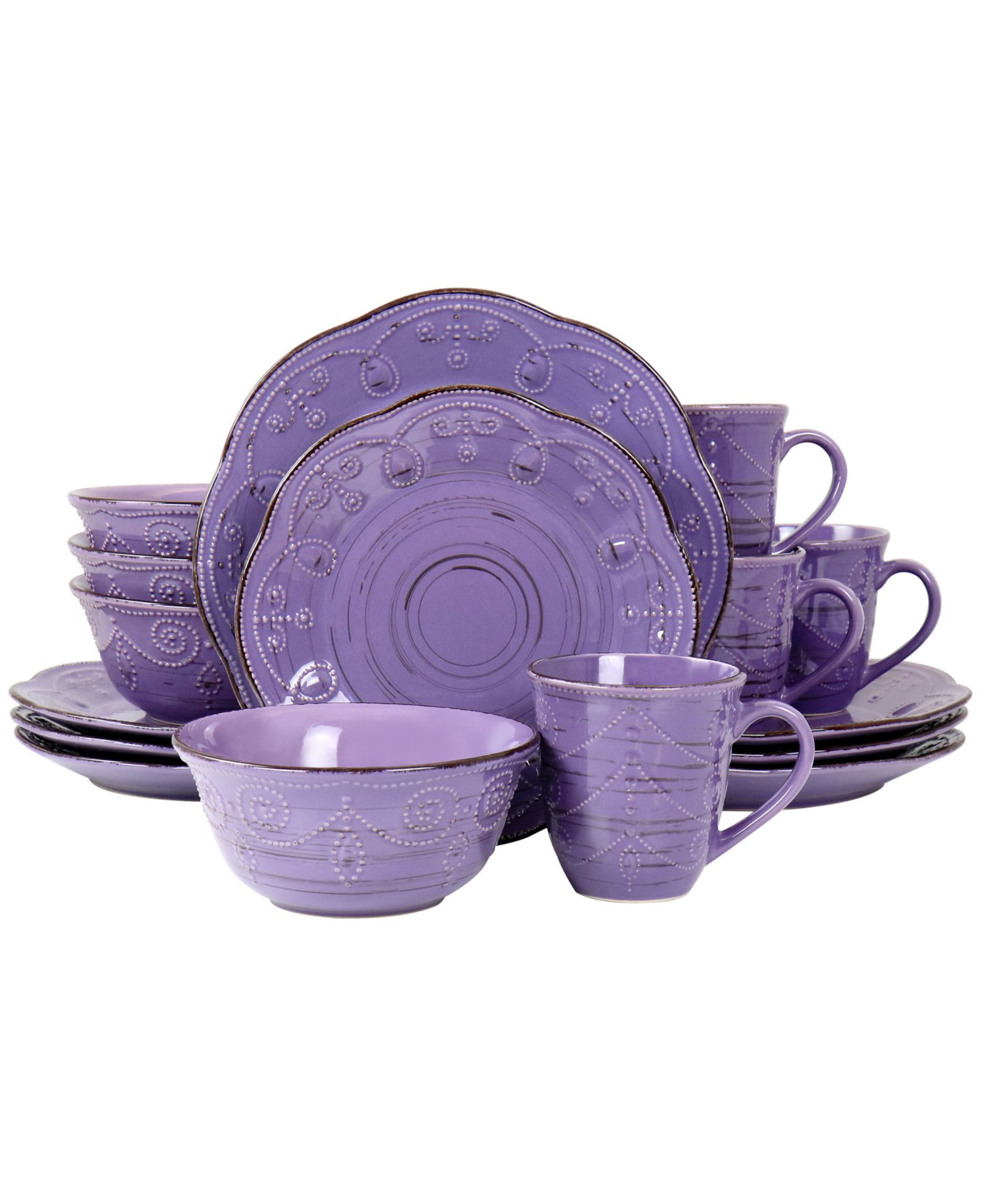 Elama Aitana 16 Pc. Dinnerware Set, Service for 4