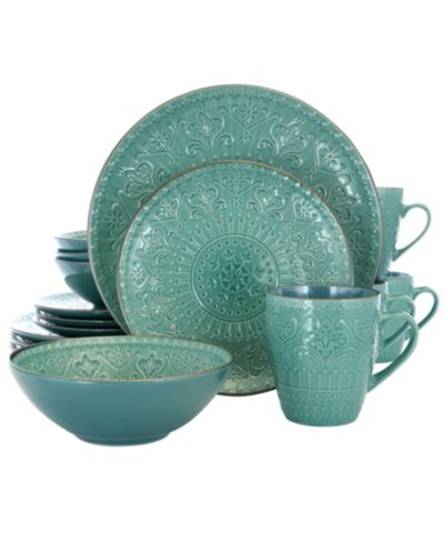 Elama Mozaic 16 Pc. Dinnerware Set, Service for 4