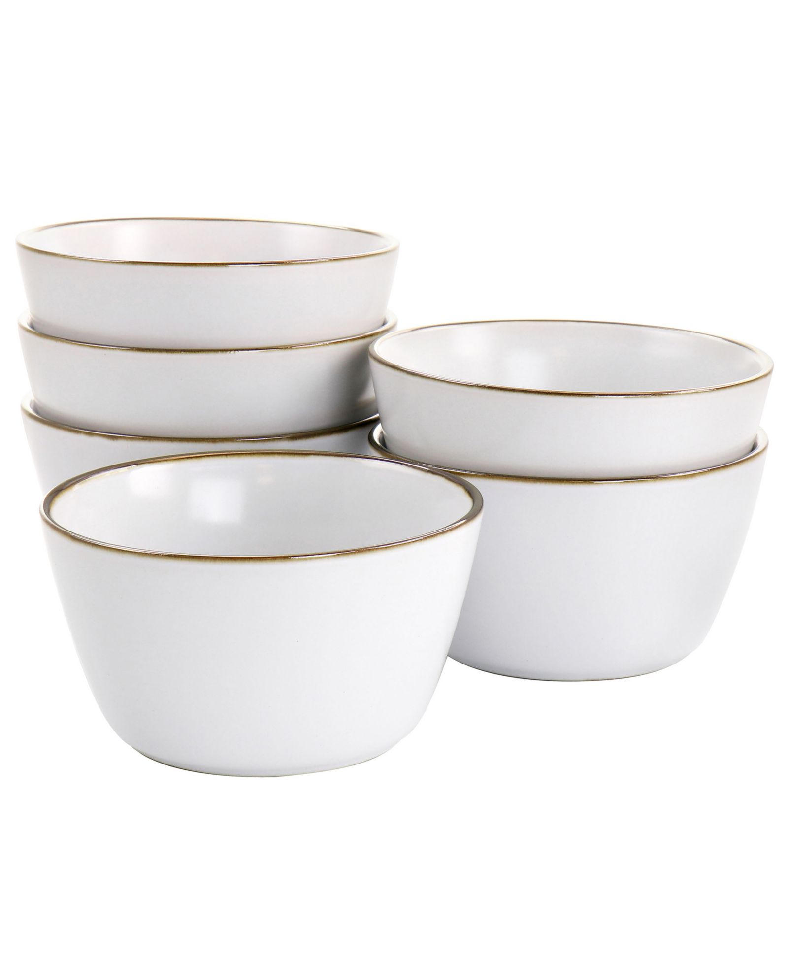Elama Alejandro Gold-Tone Cereal Bowls, Set of 6