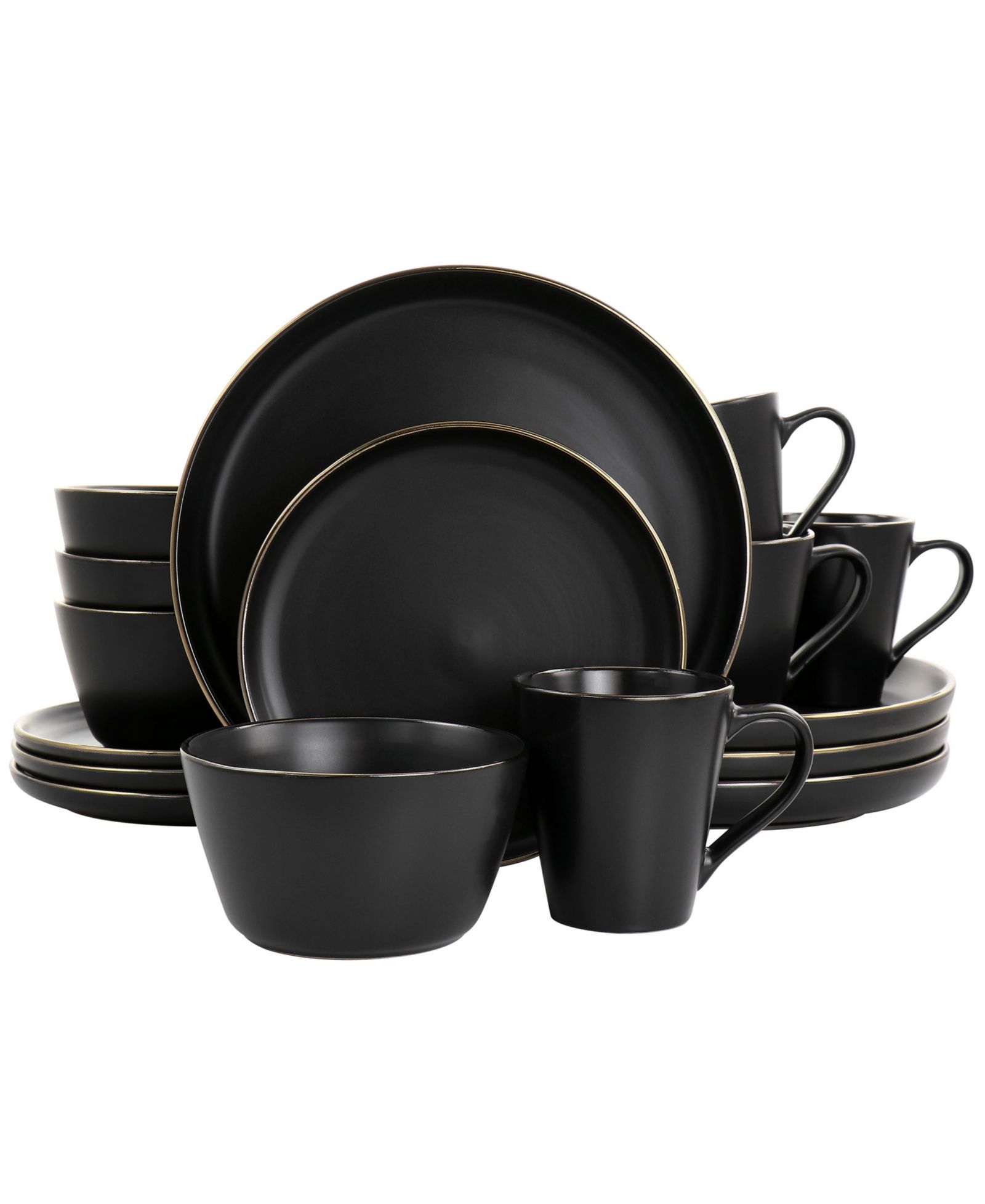 Набор посуды Elama Mateo Gold-Tone, 16 Pc., Service for 4