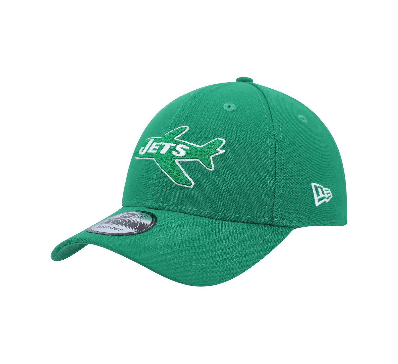 Мужская кепка New Era Kelly Green New York Jets Plane The League 9FORTY Adjustable Hat