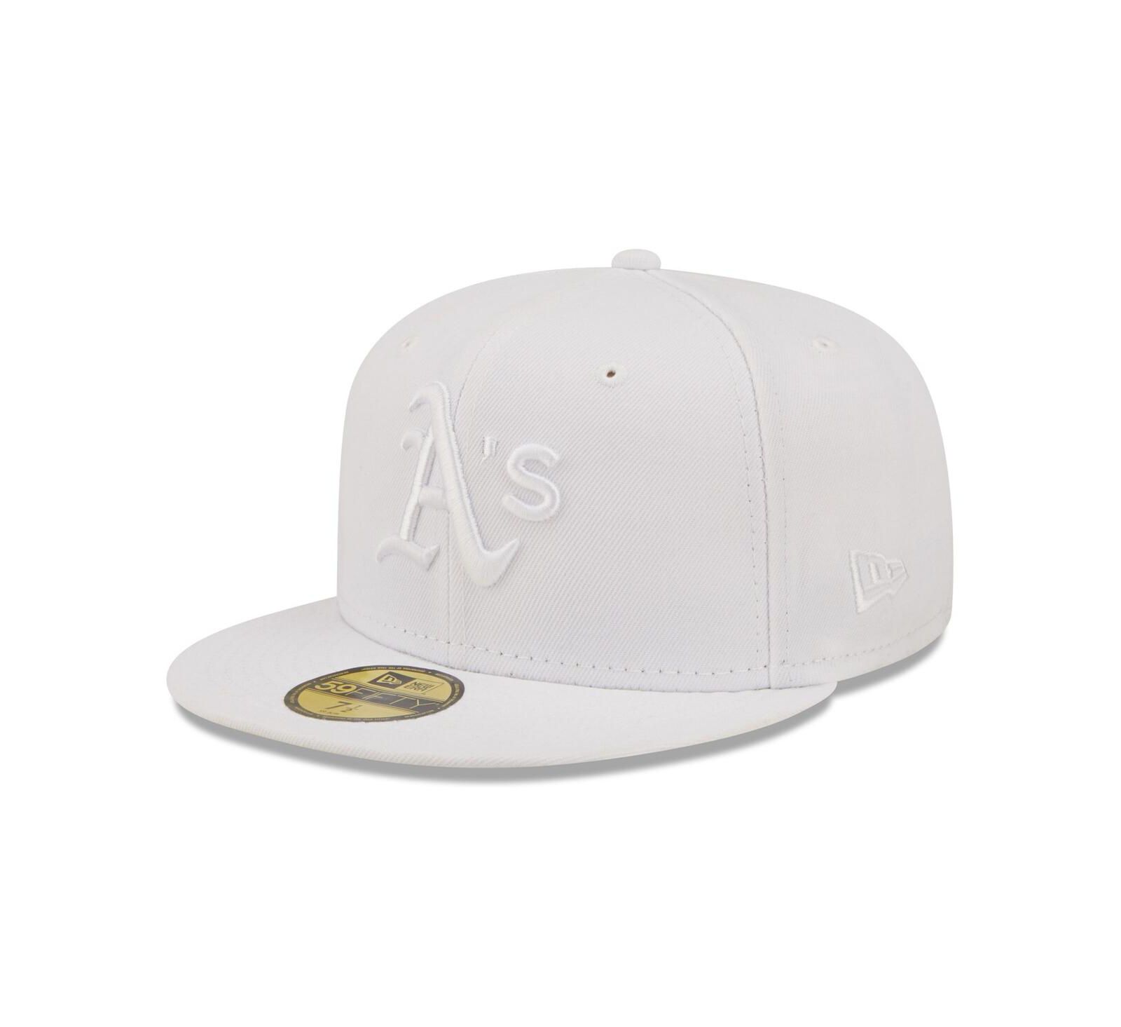 Men's New Era Oakland Athletics White on White 59FIFTY Fitted Hat