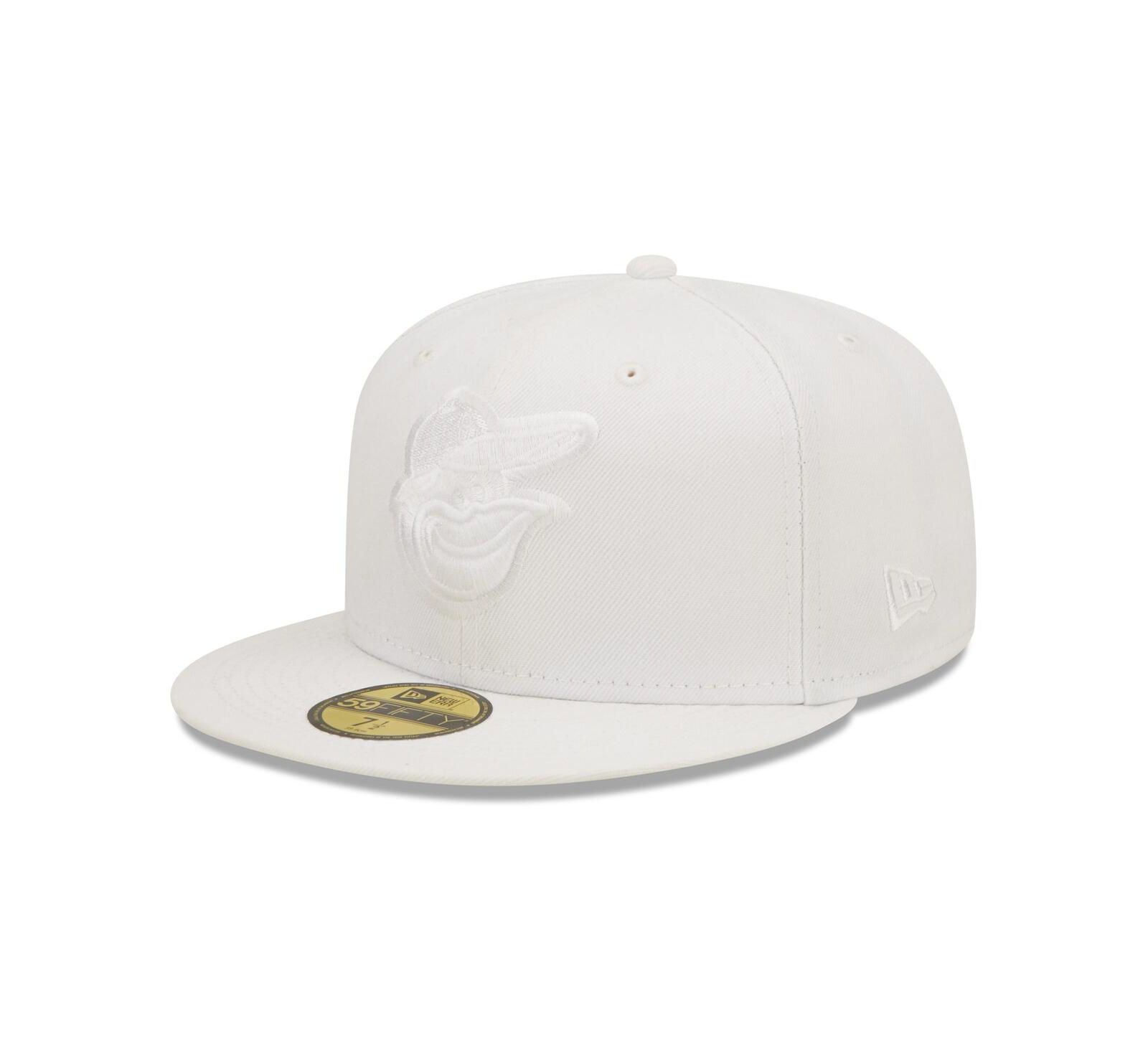 Men's New Era Baltimore Orioles White on White 59FIFTY Fitted Hat