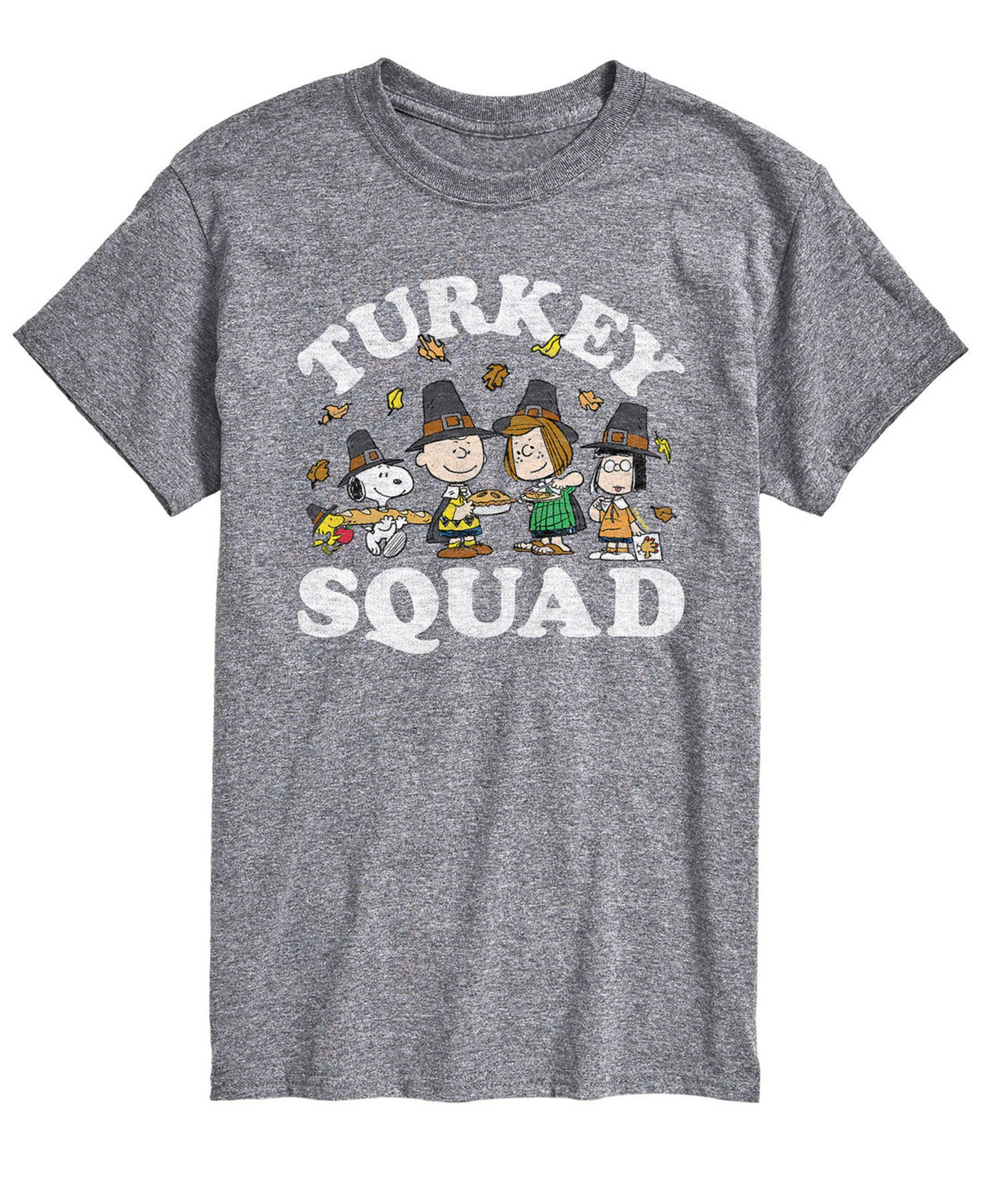 AIRWAVES Men's Short Sleeve Peanuts Turkey Squad T-shirt