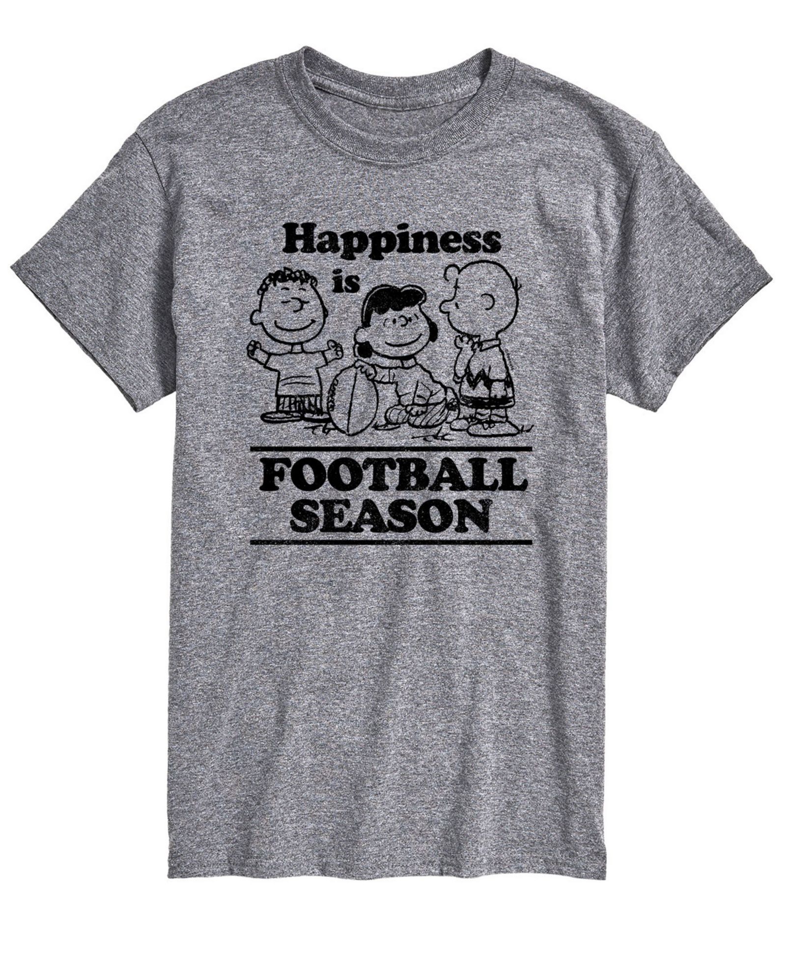 AIRWAVES Men's Short Sleeve Peanuts Football Season T-shirt