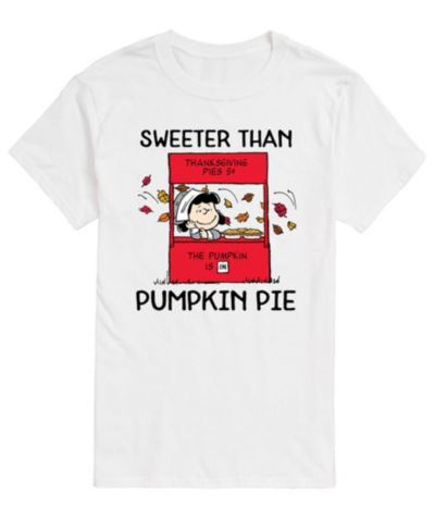 AIRWAVES Men's Short Sleeve Peanuts Sweeter Than Pumpkin Pie T-shirt