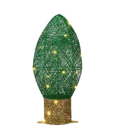 Украшение National Tree Company 20" Pre-Lit Green Christmas Light Bulb