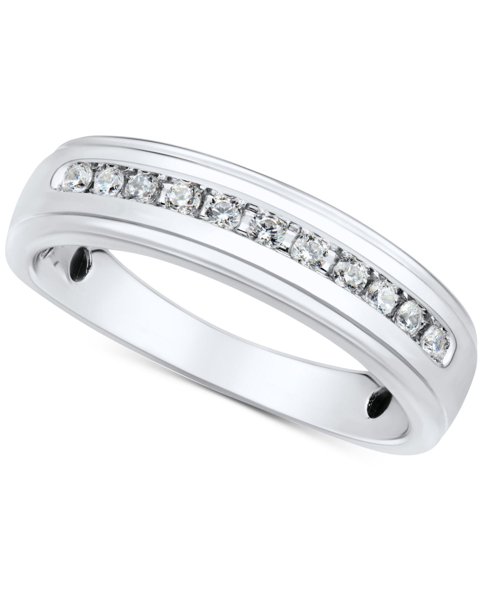 Grown With Love Men's Lab Grown Diamond Band (1/4 ct. t.w.) in 10k Gold