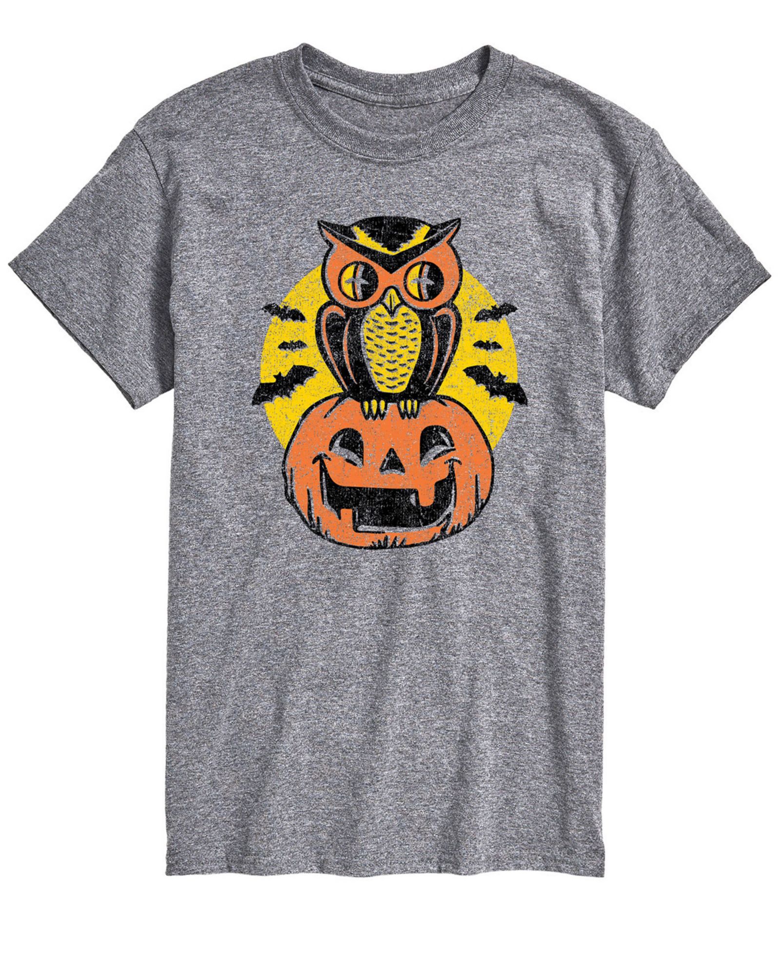 AIRWAVES Men's Owl Pumpkin Classic Fit T-shirt