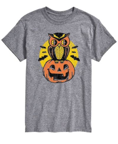 AIRWAVES Men's Owl Pumpkin Classic Fit T-shirt
