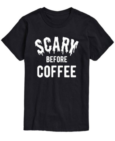 Мужская футболка AIRWAVES Classic Fit Scary Before Coffee, можно стирать в машинке