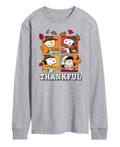 AIRWAVES Men's Peanuts Thankful Long Sleeve T-shirt