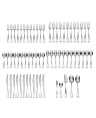 Oneida Satin Moda 65 Piece Flatware Set, Service For 12