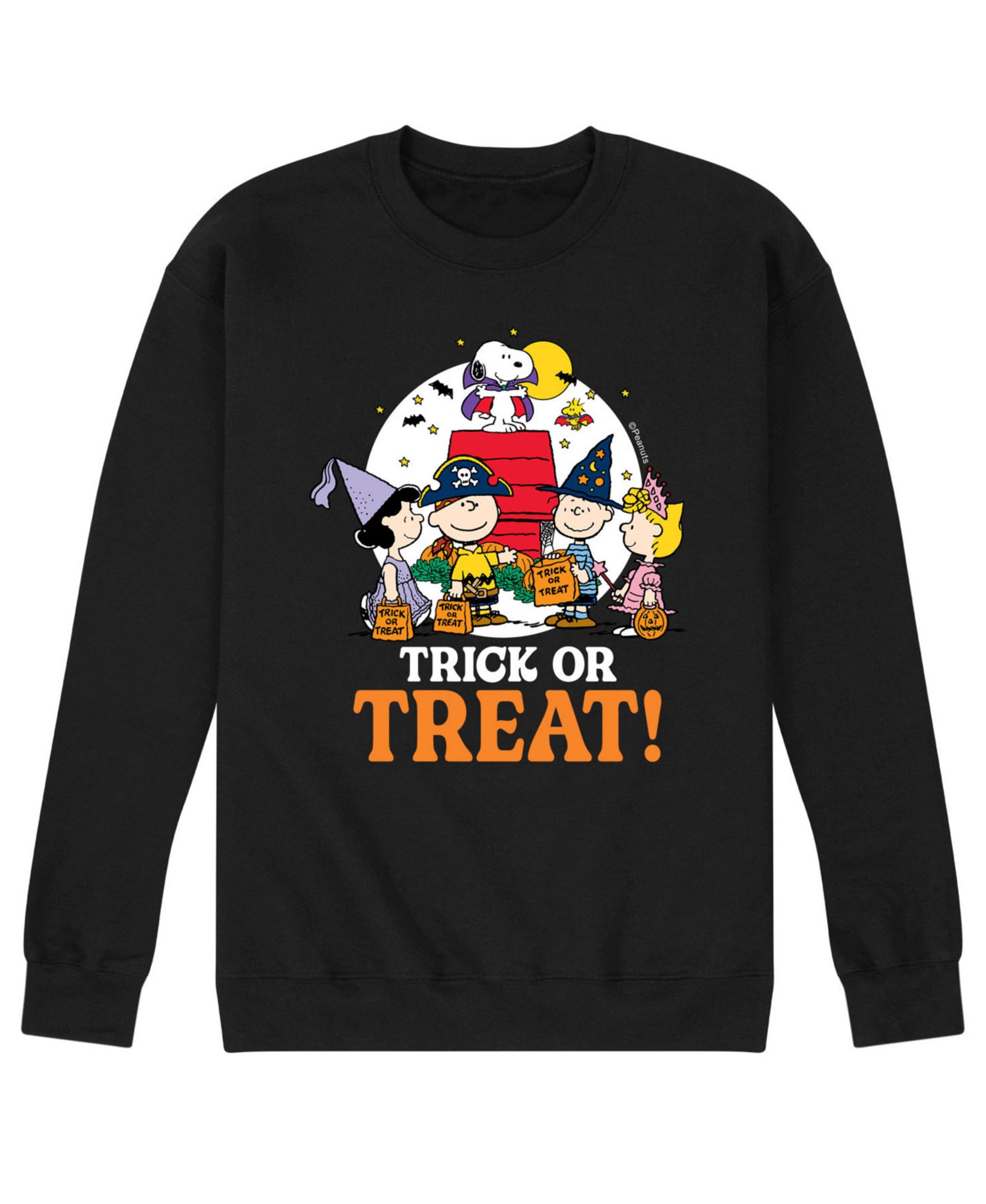 AIRWAVES Men's Peanuts Trick or Treat Fleece T-shirt