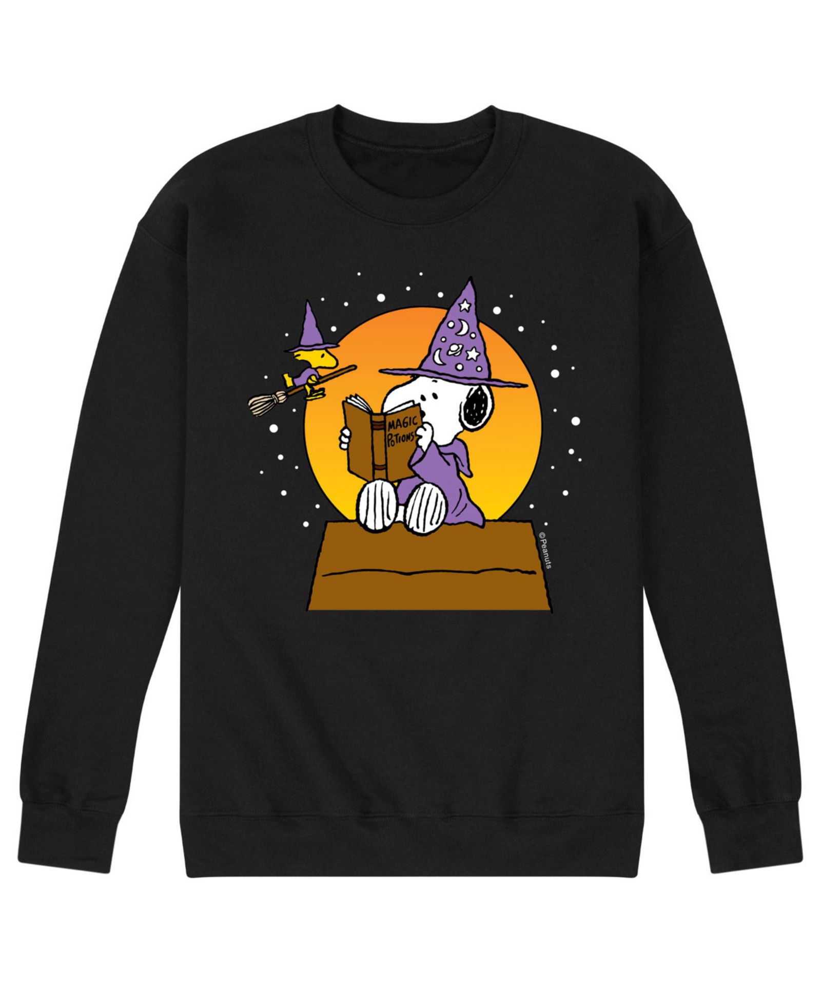 AIRWAVES Men's Peanuts Snoopy Warlock Fleece T-shirt