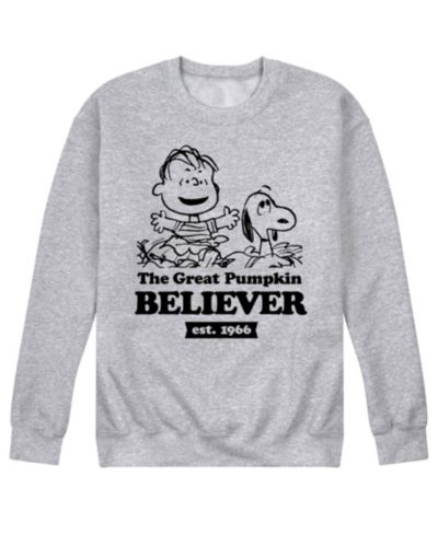 AIRWAVES Men's Peanuts Great Pumpkin Believer Fleece T-shirt