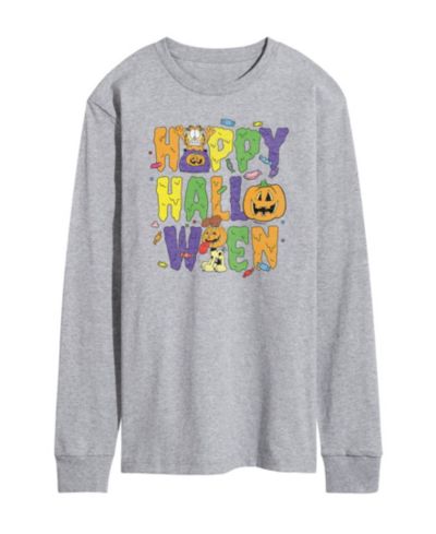 AIRWAVES Мужская футболка с длинным рукавом Garfield Happy Halloween