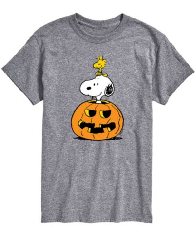 AIRWAVES Men's Peanuts Snoopy Pumpkin T-shirt