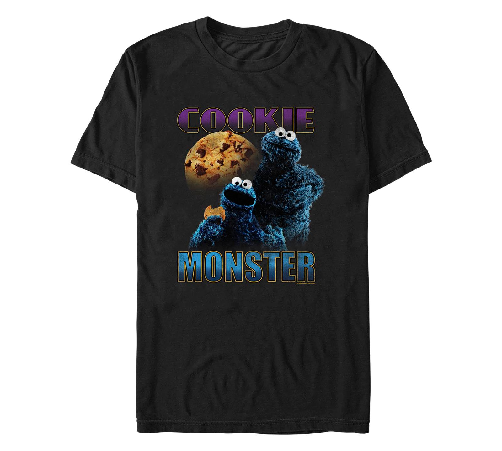 Fifth Sun Men's Sesame Street Cookie Highlight Short Sleeve T-shirt