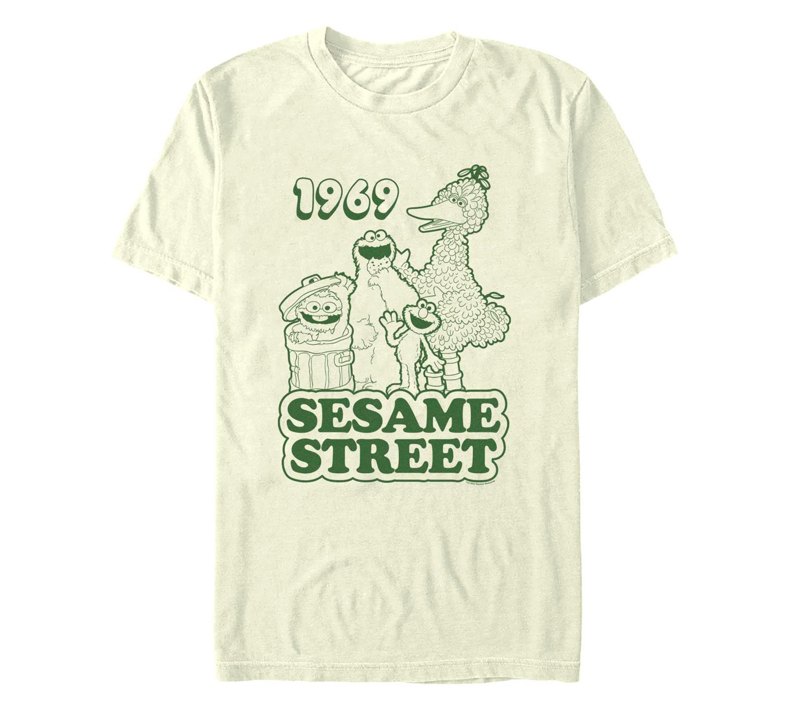 Fifth Sun Men's Sesame Street Sesame 1969 Group Short Sleeve T-shirt