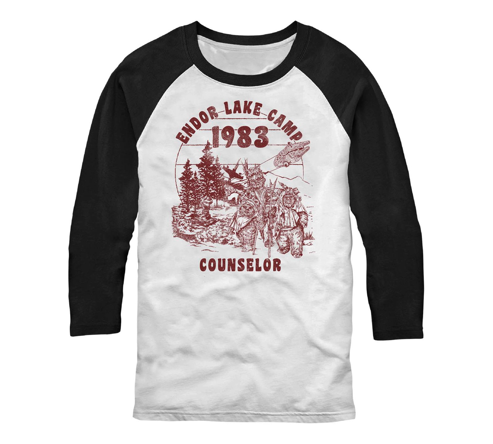 Fifth Sun Men's Star Wars Endor Camper Raglan T-shirt
