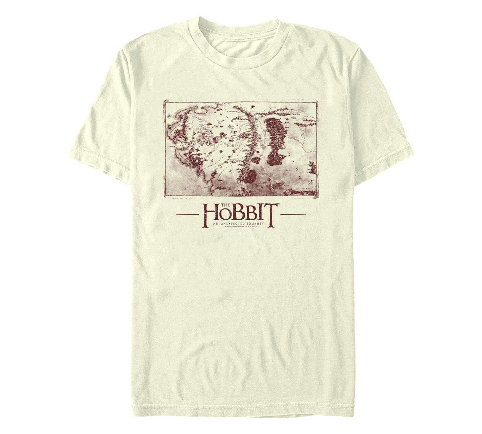 Fifth Sun Мужская футболка The Hobbit 1 Middle earth Map Short Sleeve